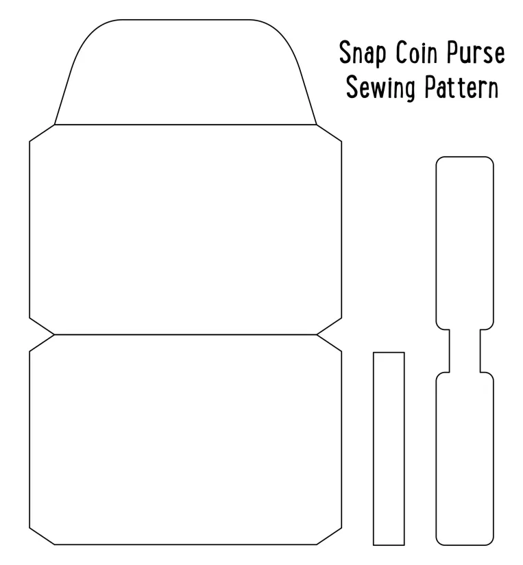 Snap Coin Purse Printable Sewing Pattern