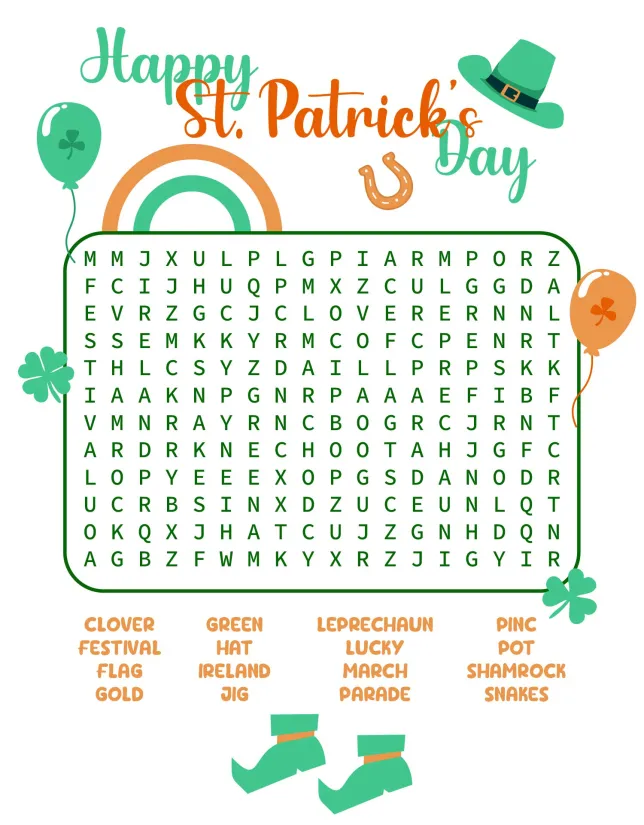 St. Patricks Day Word Searches