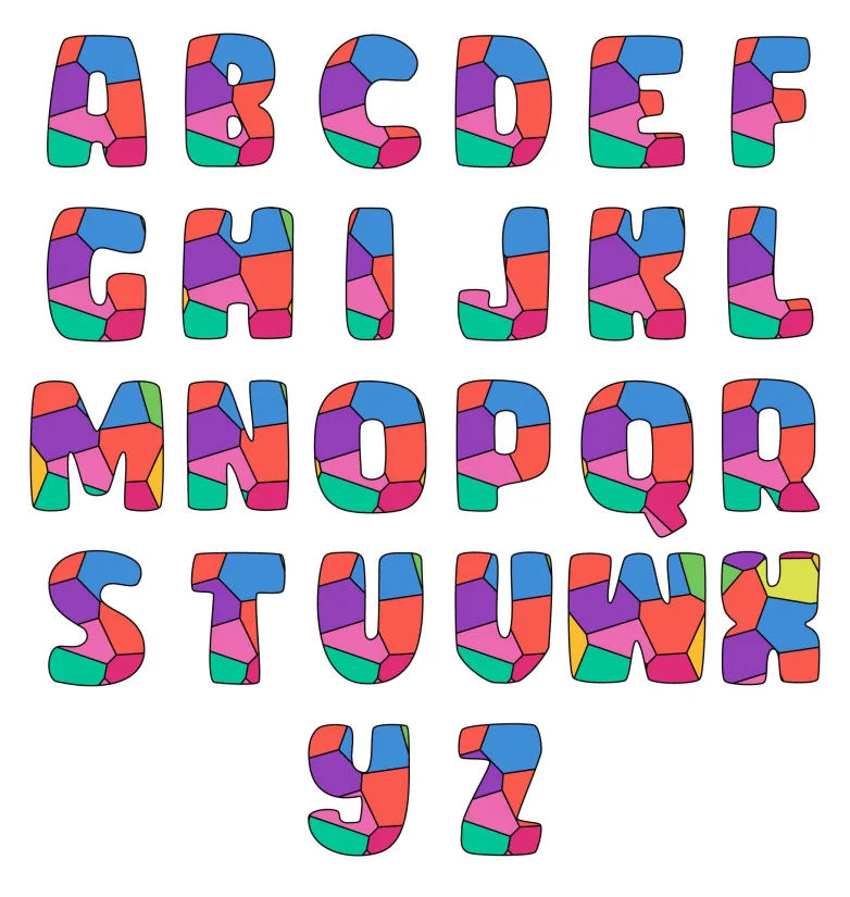 Stained Glass Letter Patterns