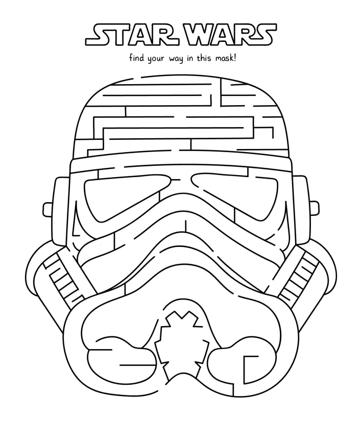 Star Wars Maze Coloring