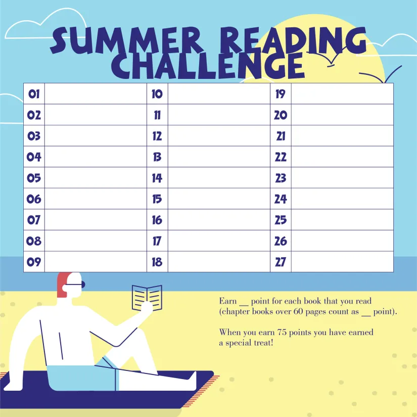 Summer Reading Challenge Charts