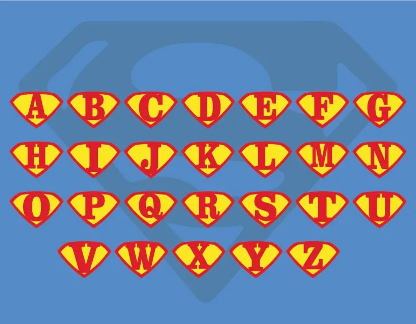 Superman Letters Printables