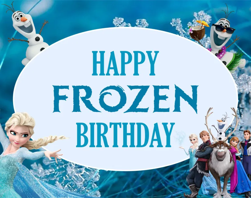 Thank You Cards Birthday Frozen