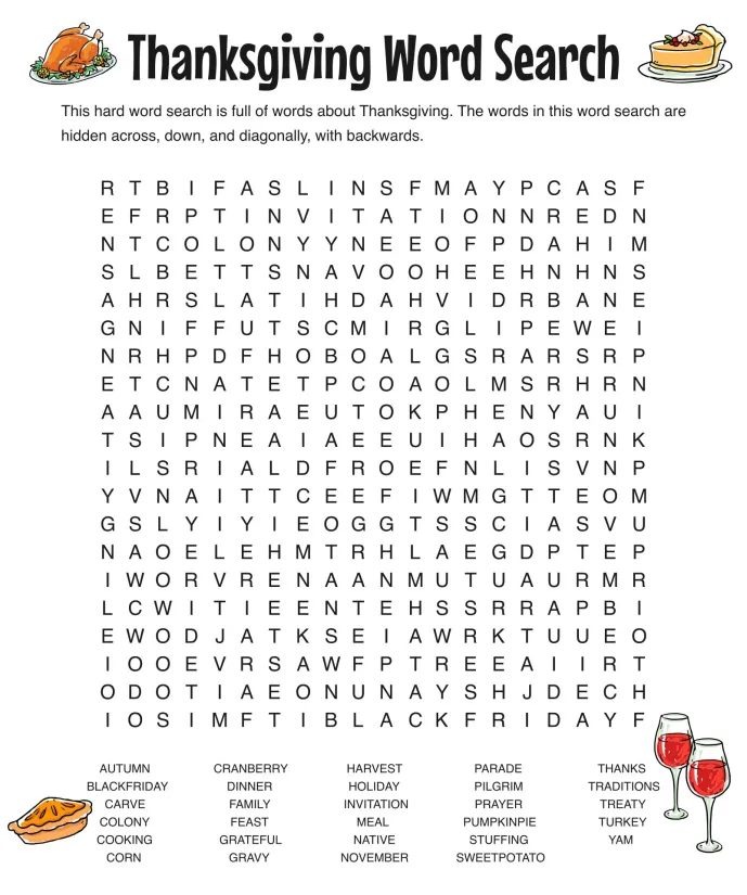 Thanksgiving Brain Teasers For Adults
