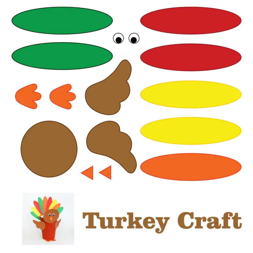 Thanksgiving Turkey Craft Templates