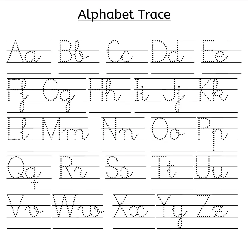 Traceable Letters Free Printable