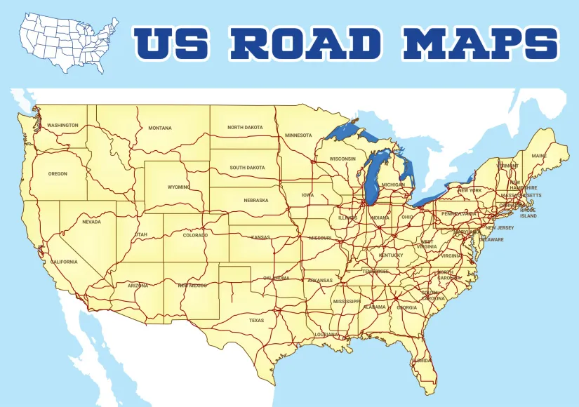 US Interstate Highway Map Printable