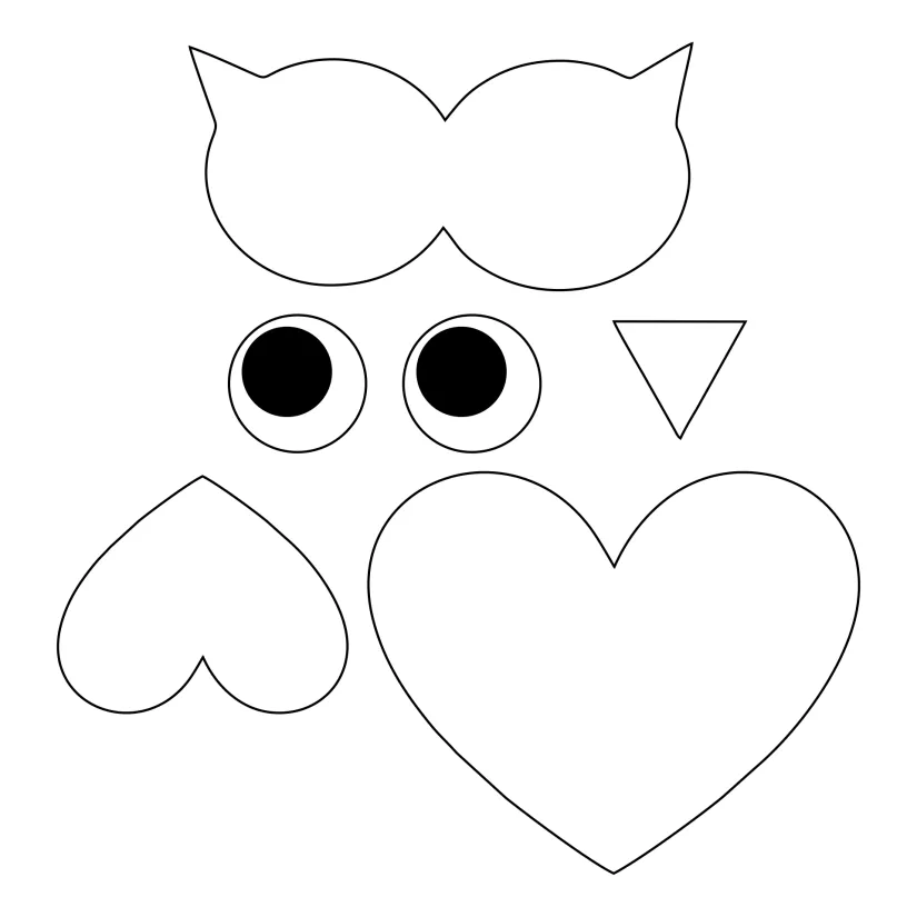Valentine Owl Craft Pattern