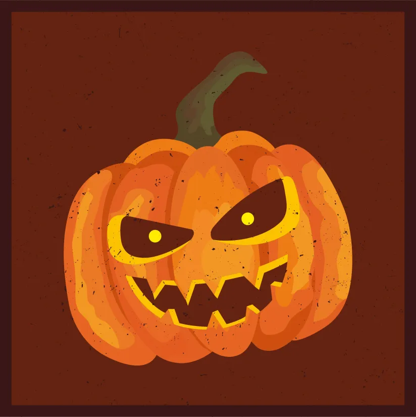 Vintage Halloween Pumpkin Clip Art