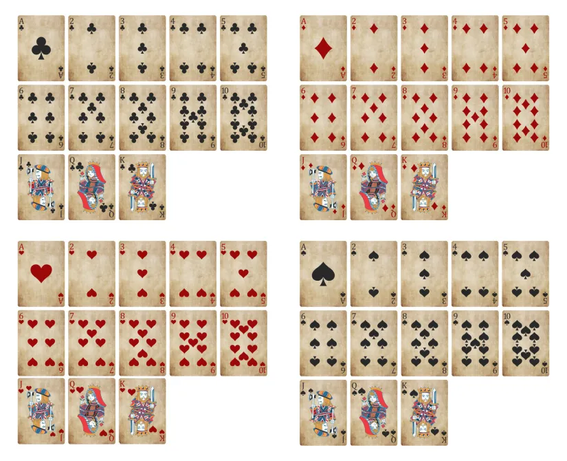 Vintage Printable Playing Cards
