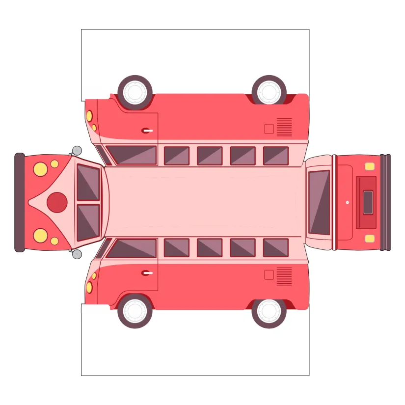 VW Bus Paper Template Printable