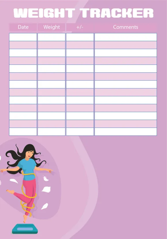 Weight Loss Journal Template Printable