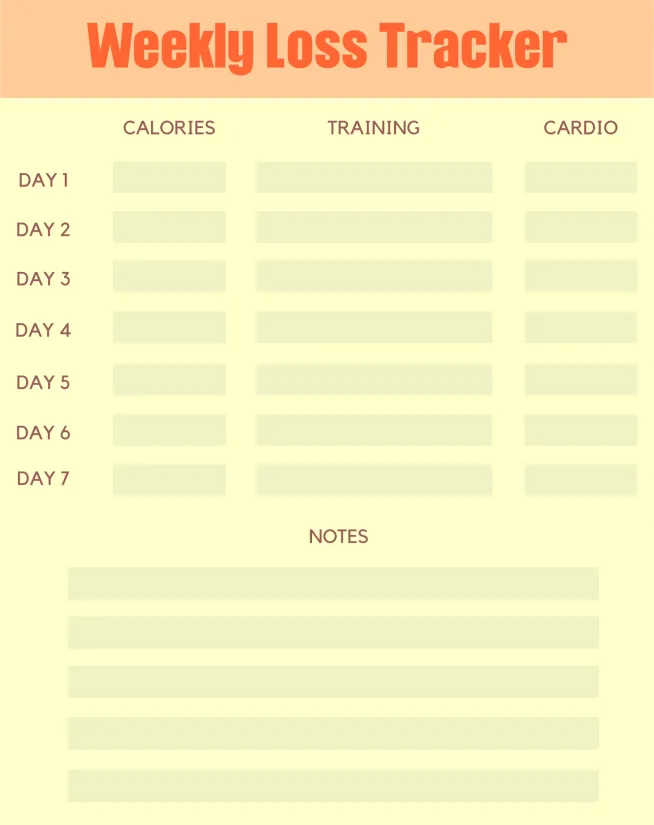 Weight Loss Journal Template Printable