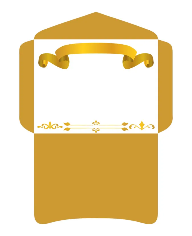 White & Gold Money Envelope With Texting Modern Money Envelope