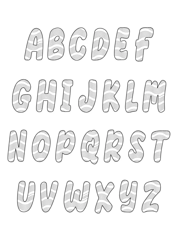 Whole Alphabet Coloring Pages Printable