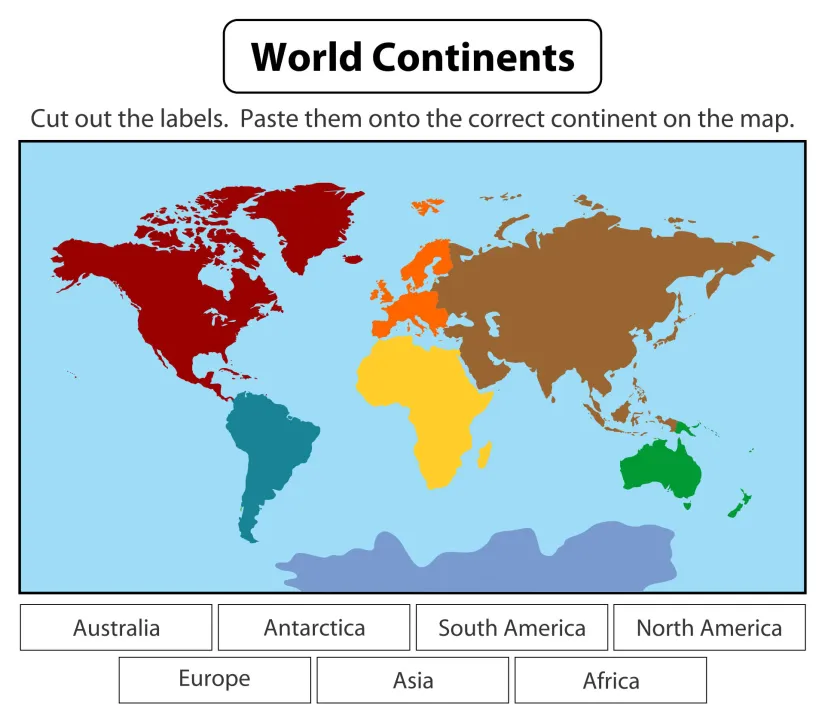 World Map Labeling Worksheet Printable