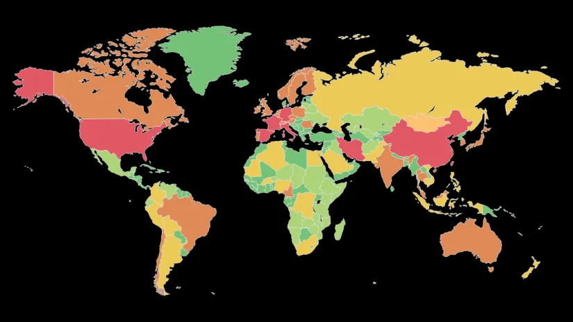 World Map without Labels